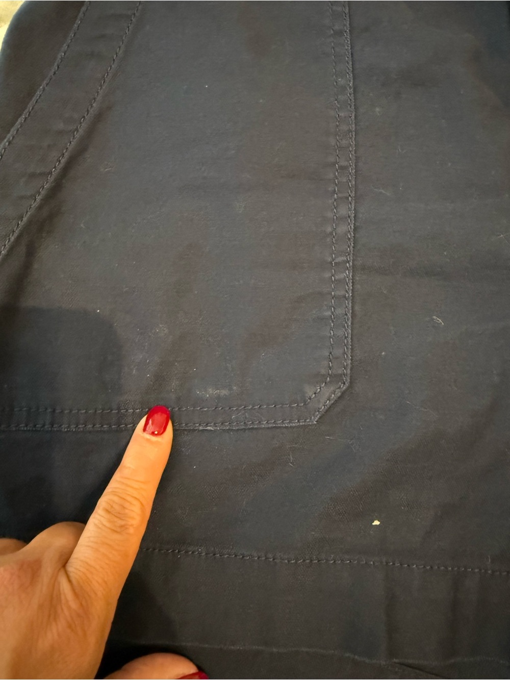 LOFT Navy Utility Jacket with Patch Pocket